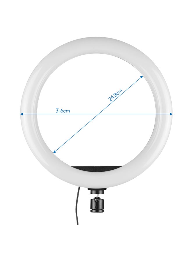 10W Dimmable 2700-5500K Color Temperature LED Ring Light Black/White - Image 5