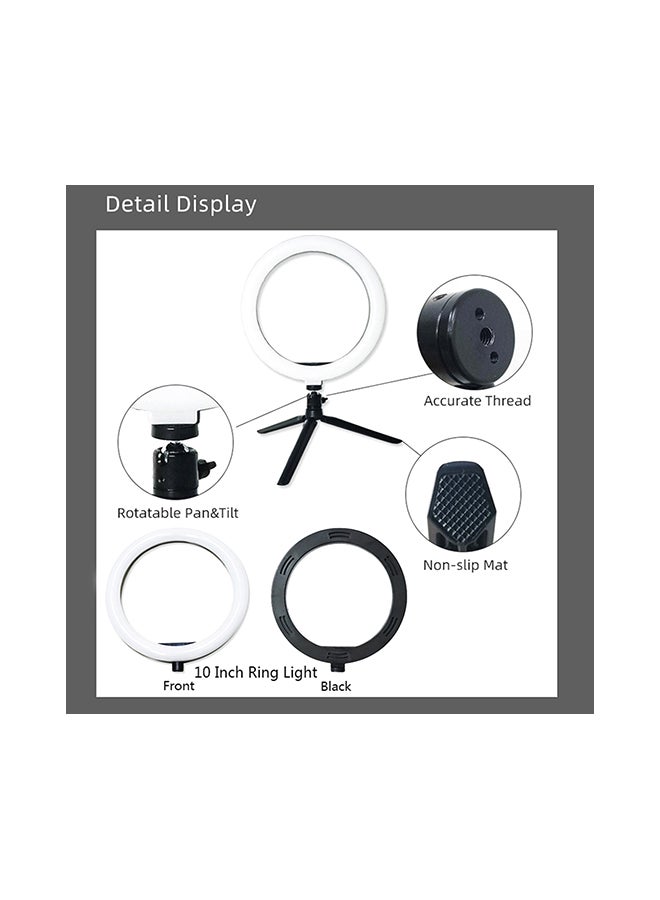 Generic - Dimmable Studio Photo Video LED Ring Light With Tripod Stand White - Image 1