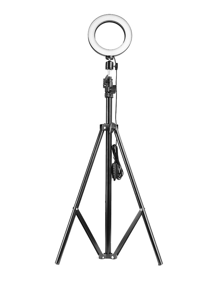 USB Interface Dimmable LED Round Photography Light Black/White - Image 1