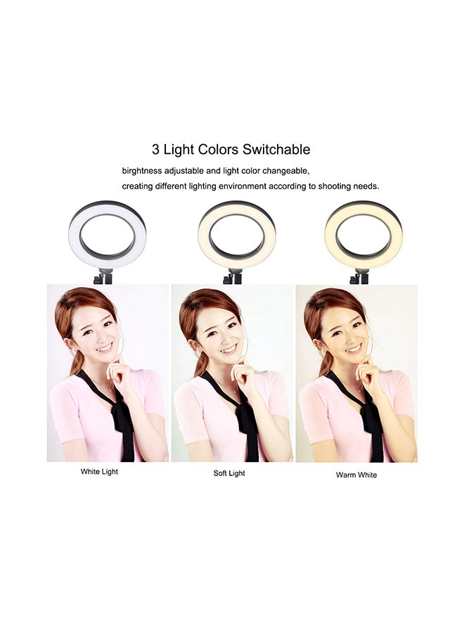 USB Interface Dimmable LED Round Photography Light Black/White - Image 3