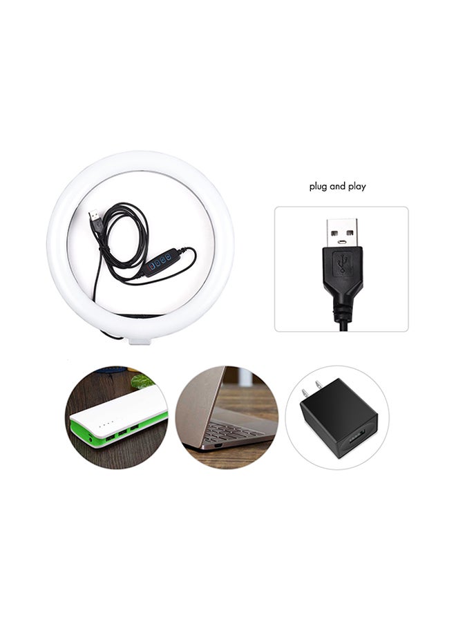 ANDOER 3200-5600K Dimmable Adjustable USB Powered Photography LED Ring Light Black  - Image 3