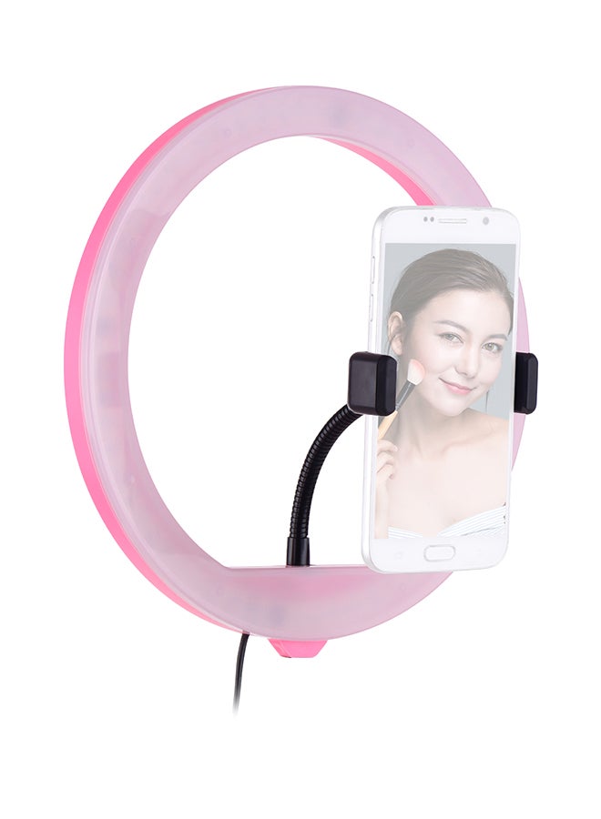 حلقة إضاءة LED للتصوير الفوتوغرافي بدرجة حرارة لونية قابلة للتعتيم 3200-5500 كلفن وردي - Image 1