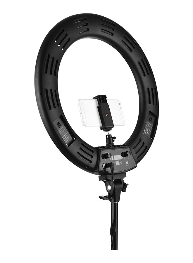 60W 3000-6000K Dimmable Colour Temperature Photography LED Ring Light Black - Image 1