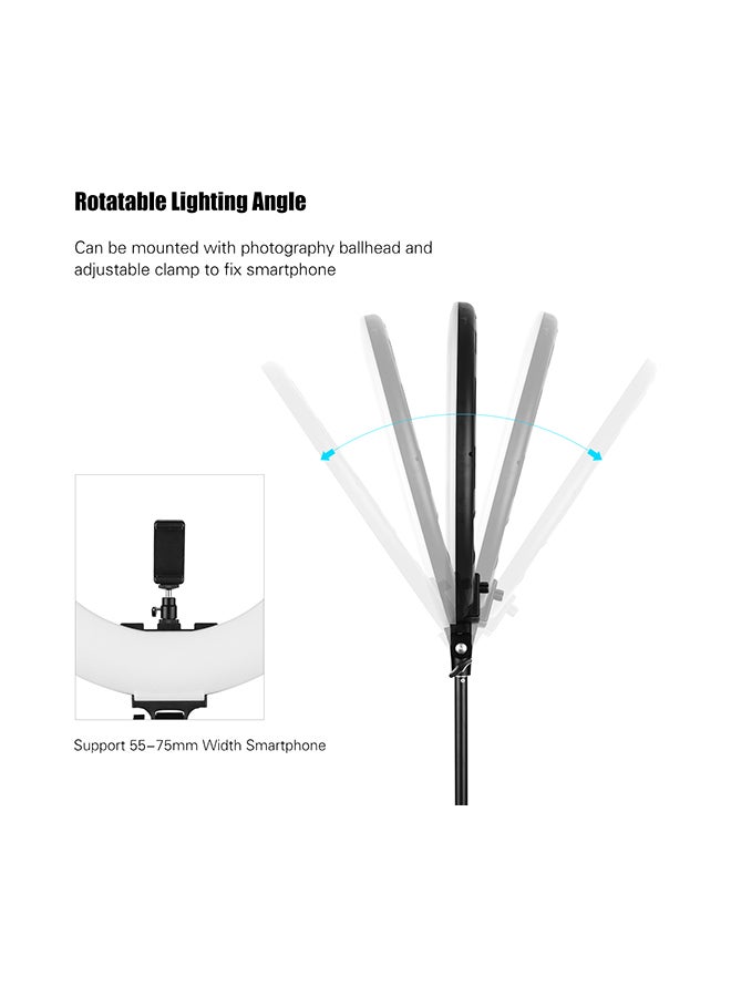 60W 3000-6000K Dimmable Colour Temperature Photography LED Ring Light Black - Image 5