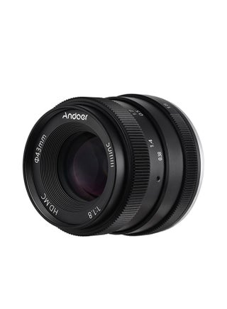 50mm F1.8 Mirrorless Camera Lens Black - v1579178495/N33616959A_1