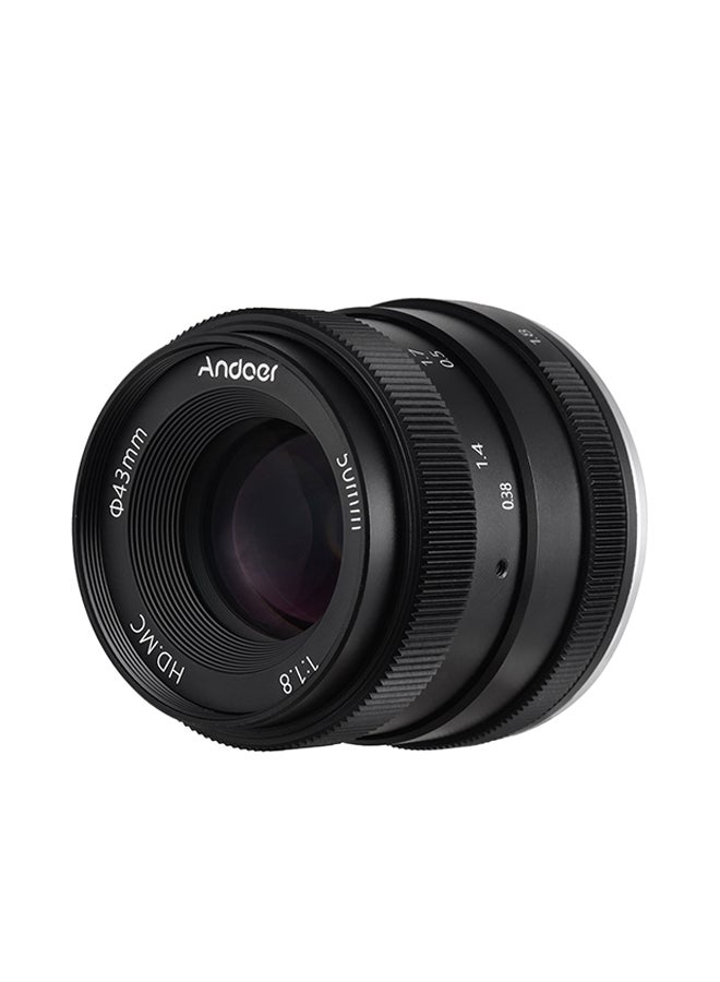 ANDOER - 50mm F1.8 Mirrorless Camera Lens Black - Image 1