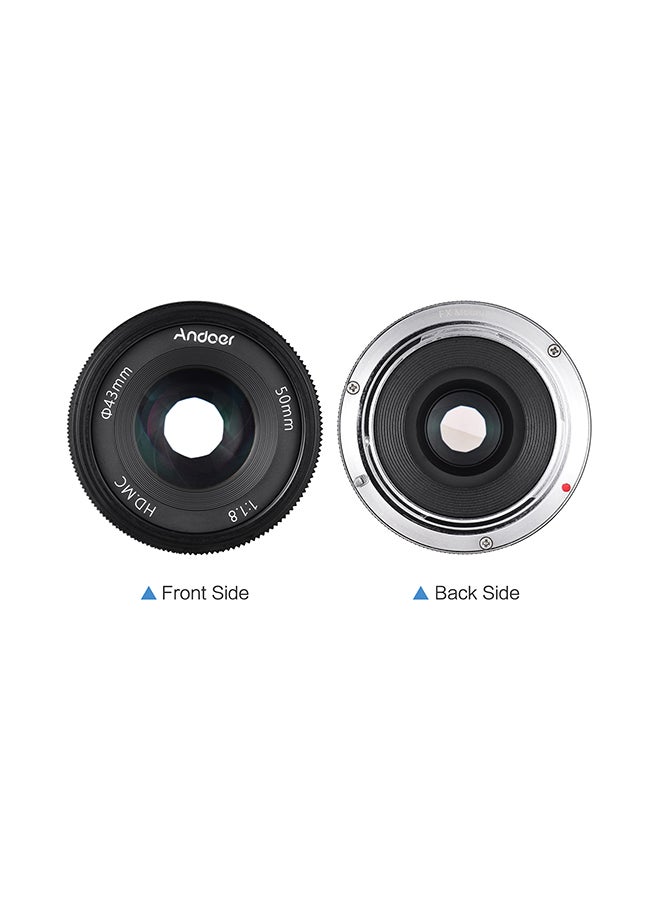 ANDOER - 50mm F1.8 Mirrorless Camera Lens Black - Image 1
