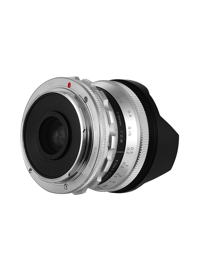 ANDOER 7.5mm F2.8 Manual Focus Fisheye 180° Ultra Wide Angle E-Mount Lens Silver  - Image 5