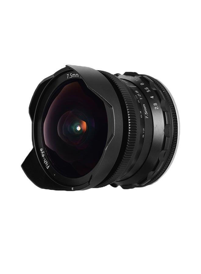 ANDOER 7.5mm F2.8 Manual Focus Fisheye 180° Ultra Wide Angle E-Mount Lens Black  - Image 2