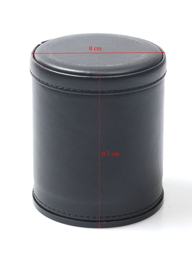 RERIVER 2-Piece Felt Lined PU Leather Dice Cup Set  - Image 2