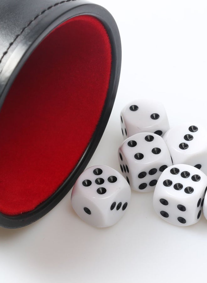 RERIVER 2-Piece Felt Lined PU Leather Dice Cup Set  - Image 3