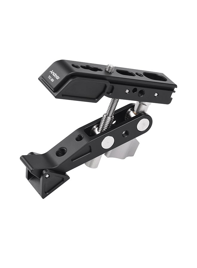ANDOER TC-90 Heavy Duty Clamp Mount Photography Camera Bracket Black  - Image 1