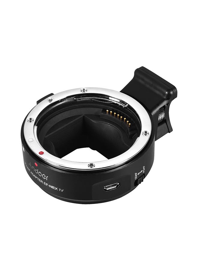 ANDOER EF-NEX IV Ring High Speed Digital Auto Focus Lens Mount Adapter Black/Silver/White  - Image 1
