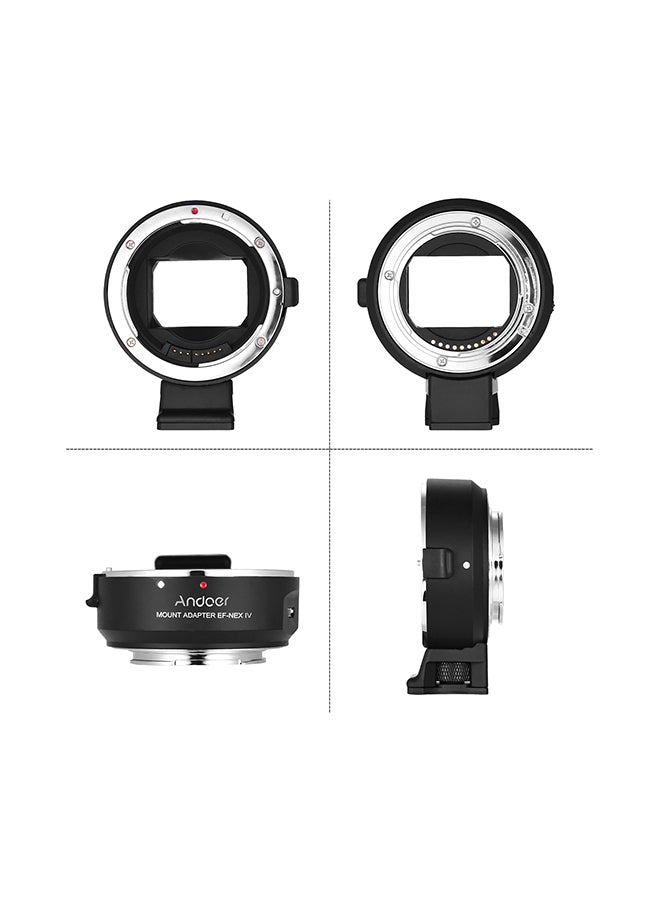 ANDOER EF-NEX IV Ring High Speed Digital Auto Focus Lens Mount Adapter Black/Silver/White  - Image 5