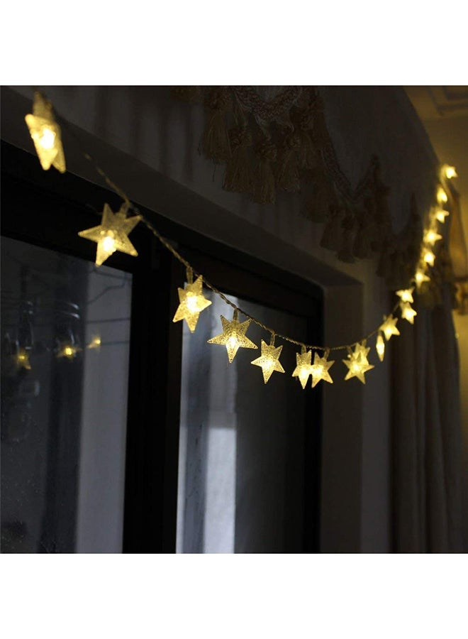 LED Star Fairy Lights Warm White 6meter - Image 4