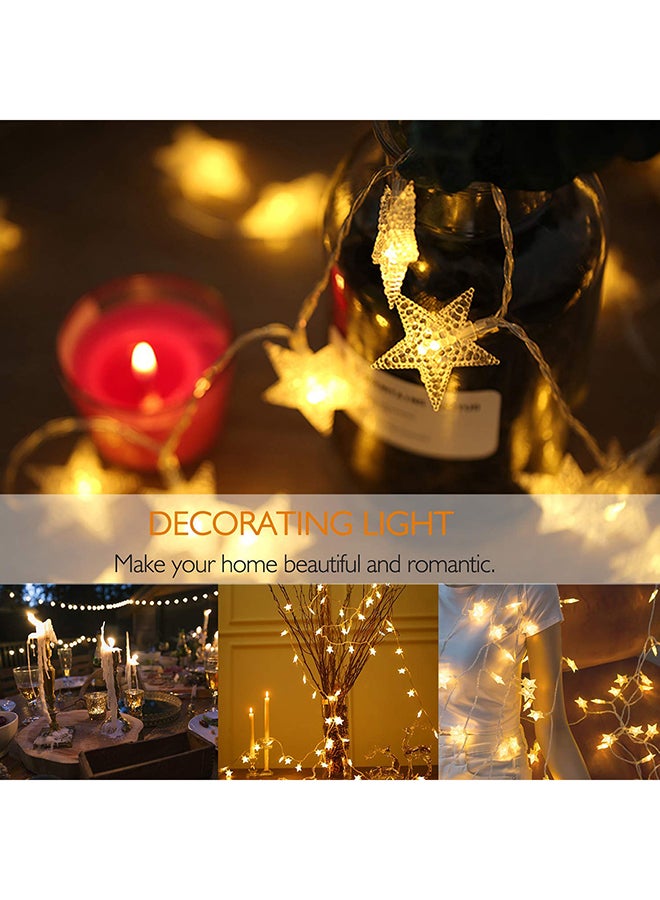 LED Star Fairy Lights Warm White 6meter - Image 5