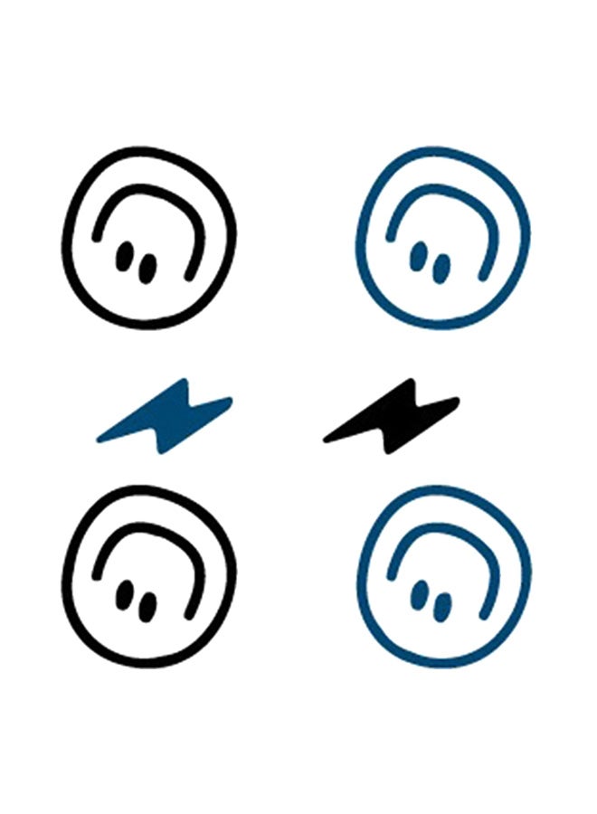 Sweat Disposable Tattoo Sticker Blue/Black - Image 1