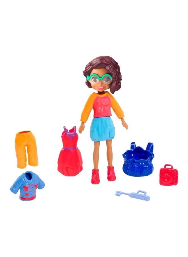 ماتيل جيمز مجموعة دمية بولي بحجم الجيب مرفقة بملابس طراز GDM01 - Image 1