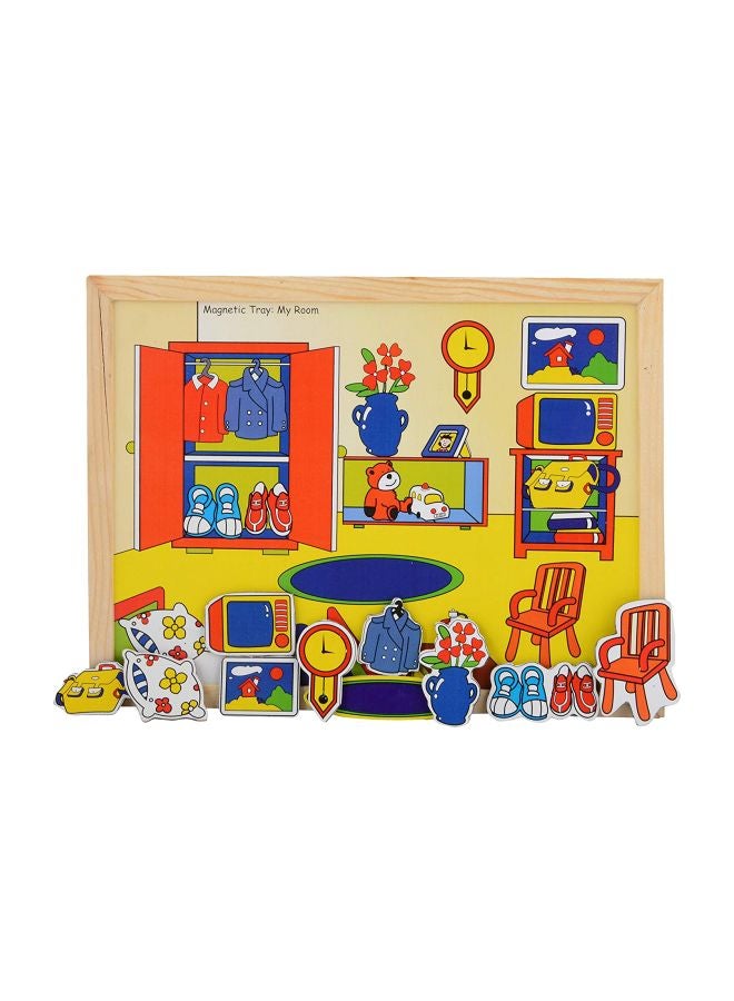 Skillofun Wooden Magnetic The Room Twin Play Tray PM-1A - Image 1