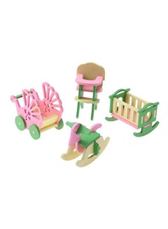 Webby Wooden Doll House Play Room Set  - Image 1