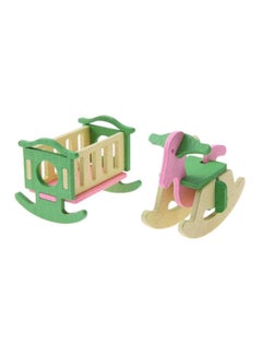 Webby Wooden Doll House Play Room Set  - Image 2