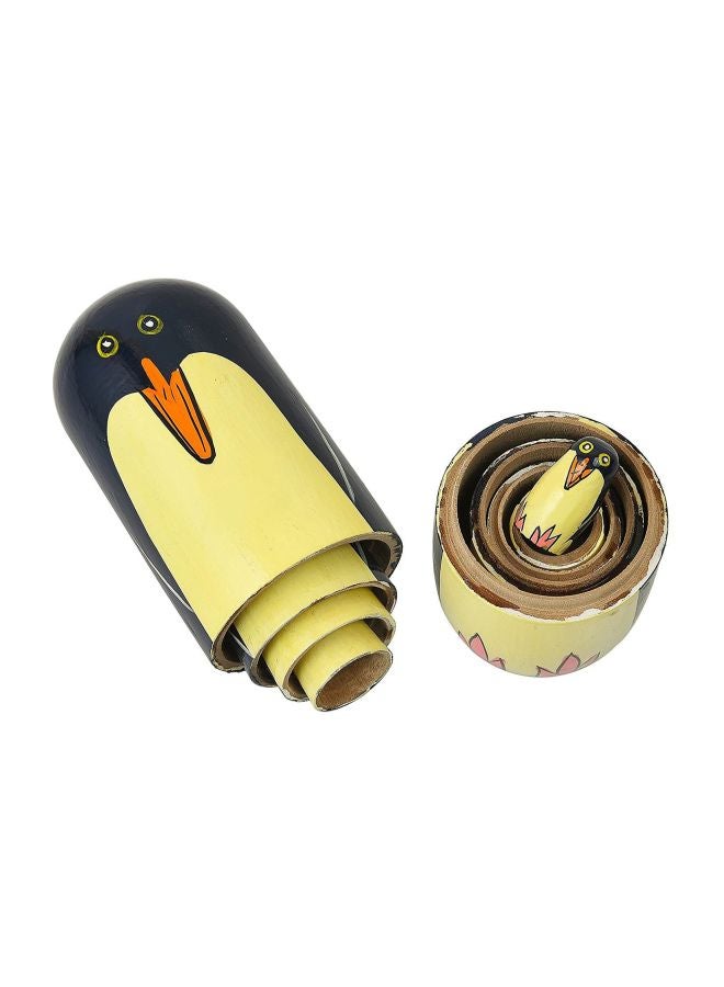 ITOS365 5-Piece Wooden Matryoshka Penguin Nesting Doll Set - Image 2