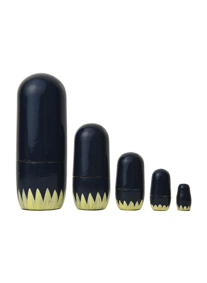 ITOS365 5-Piece Wooden Matryoshka Penguin Nesting Doll Set - Image 3