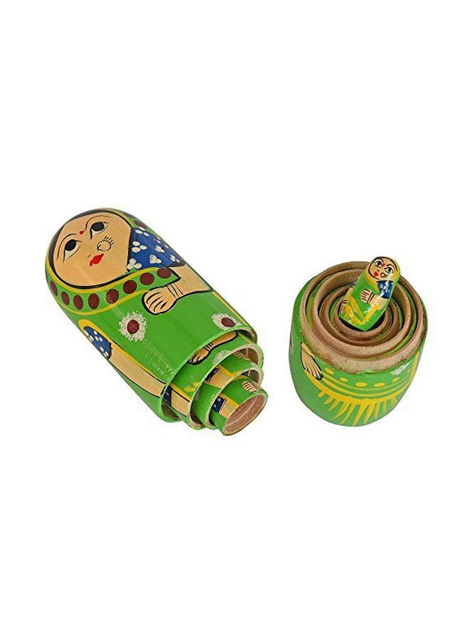 Toolart 5-Piece Wooden Hand Painted Nesting Doll Set - Image 2