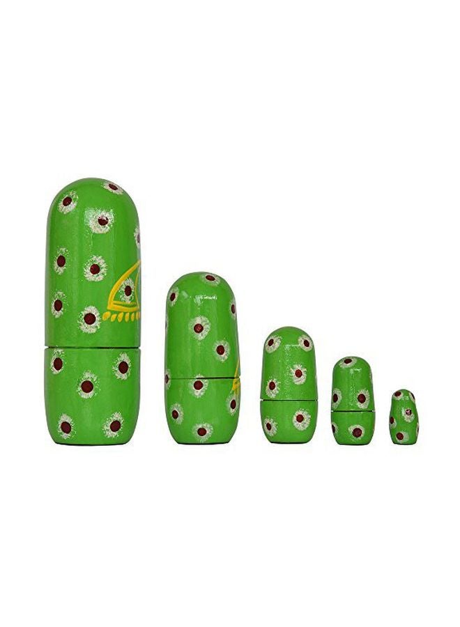 Toolart 5-Piece Wooden Hand Painted Nesting Doll Set - Image 3