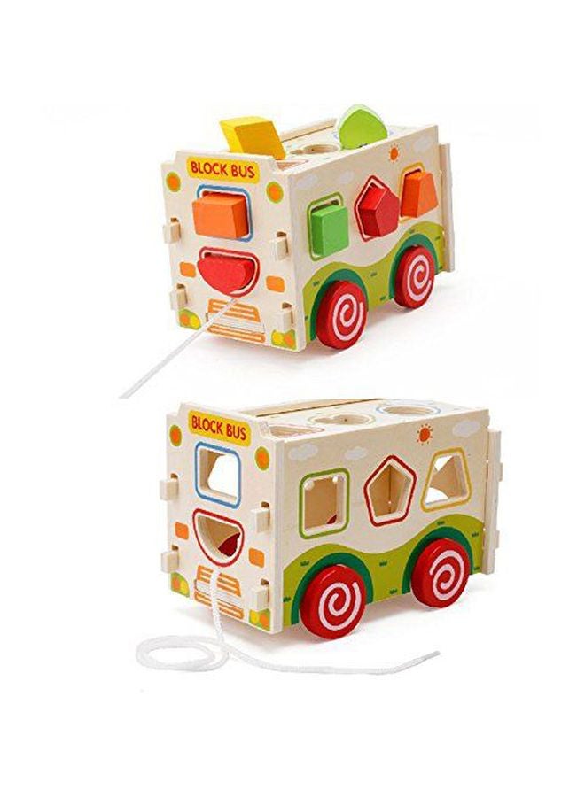 أكروبو لعبة شاحنة تصنيف الأشكال الخشبية تعمل بالدفع والسحب طراز AKWTMWZ5079 - Image 2