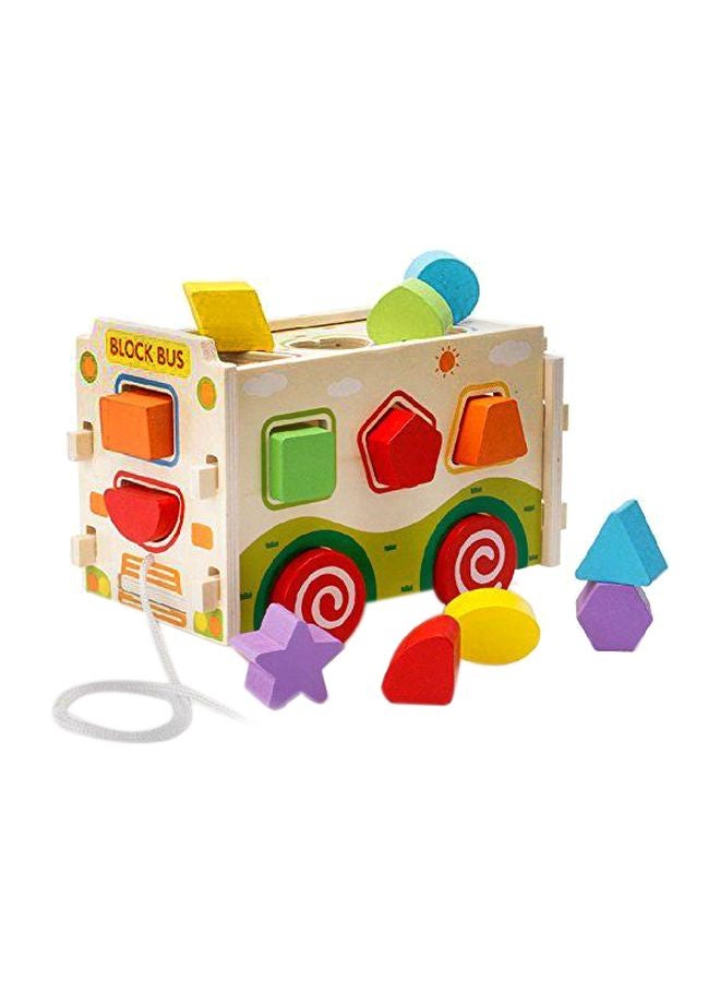 أكروبو لعبة شاحنة تصنيف الأشكال الخشبية تعمل بالدفع والسحب طراز AKWTMWZ5079 - Image 1