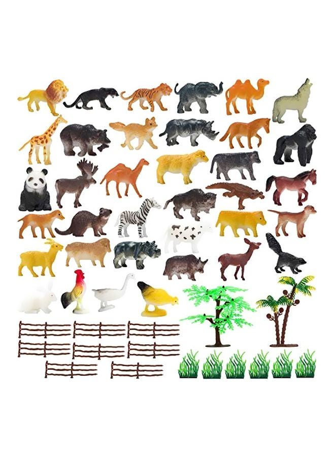 Kidzbell 30-Piece Mini Jungle Animal Figure Set 720439327317  - Image 1