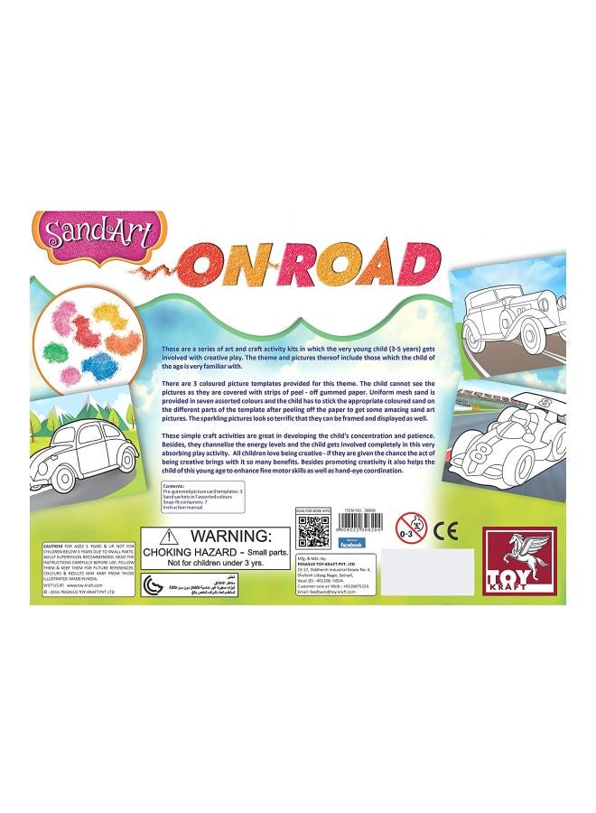 ToyKraft - Sandart Picture On The Road Sticker Set 39629 - Image 1