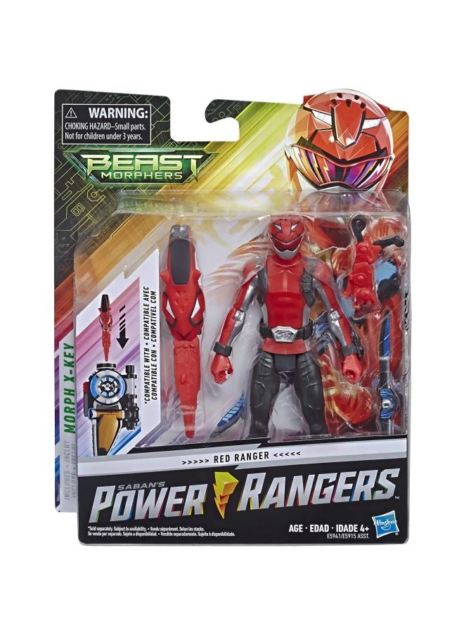 Power Rangers Beast Morphers Red Ranger Action Figure 6inch