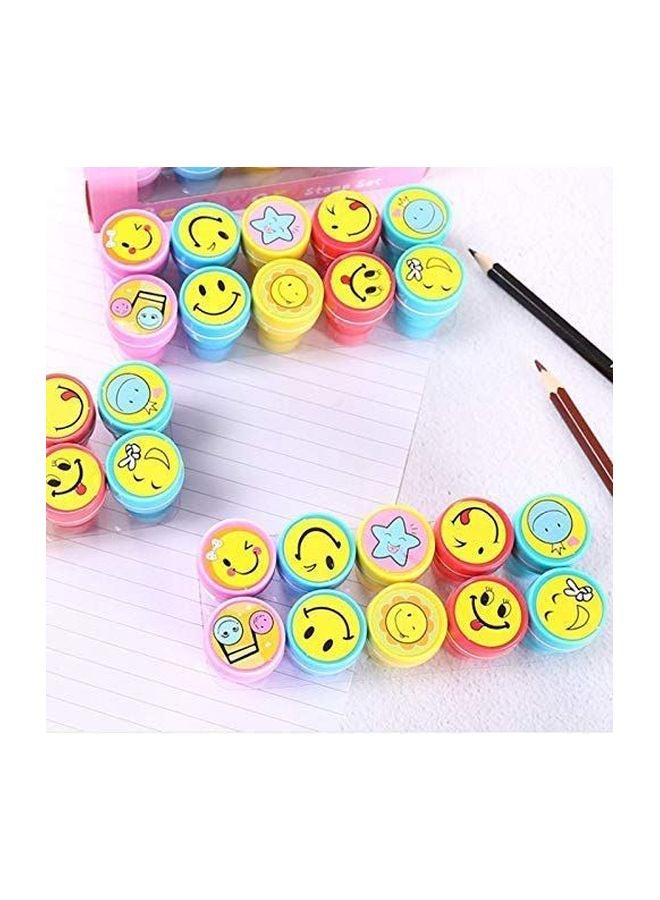 VIBGYOR 10-Piece Smile Printing Stamps Set Yellow/Red/Green - Image 2