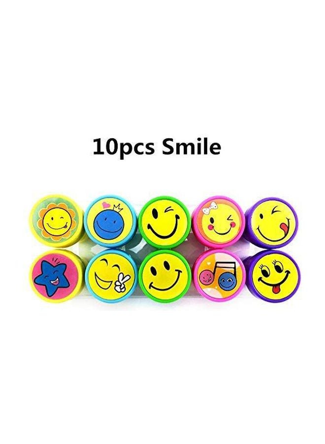 VIBGYOR 10-Piece Smile Printing Stamps Set Yellow/Red/Green - Image 4