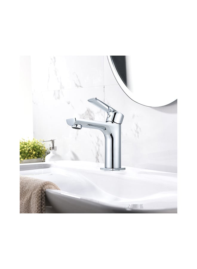 Single Handle Bathroom Faucet Silver 23x7.50x21cm - Image 5