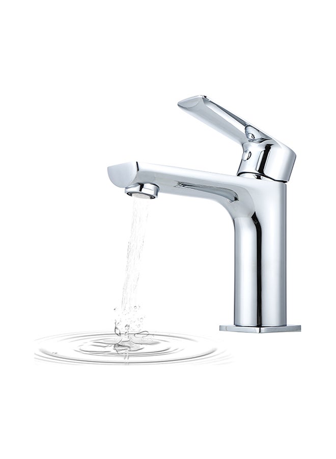 Single Handle Bathroom Faucet Silver 23x7.50x21cm - Image 3