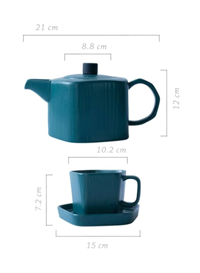 بيوينتي طقم إبريق شاي مكوّن من 5 قطع أخضر 22x13x10سم  - Image 2