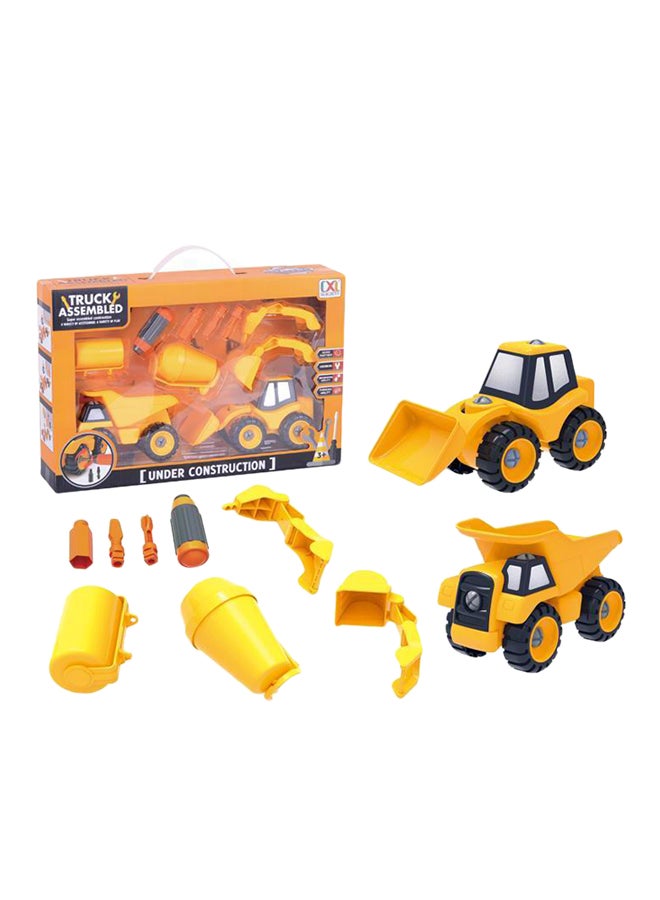 Truck Assembled Under Construction Toy Truck Set 