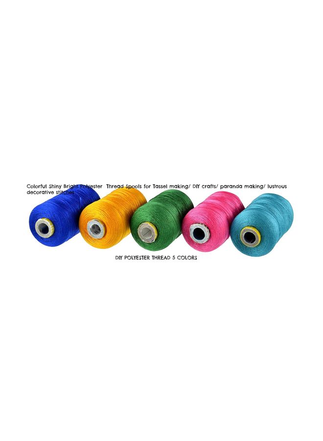 am 5-Piece Polyester Thread Spool Set AM 995778 2000yard - Image 2