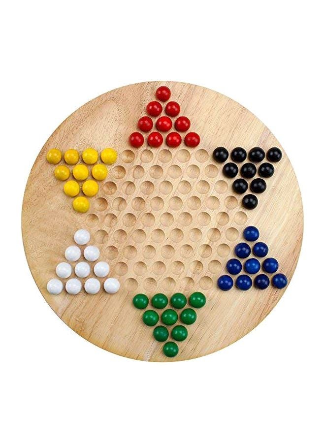 Brybelly - 61-Piece Wooden Chinese Checker Board Game GGAM-701 - Image 1
