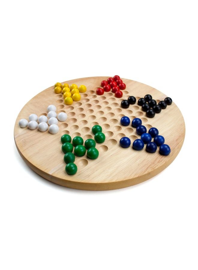 Brybelly - 61-Piece Wooden Chinese Checker Board Game GGAM-701 - Image 1