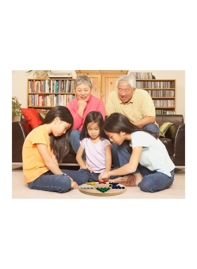 Brybelly - 61-Piece Wooden Chinese Checker Board Game GGAM-701 - Image 1