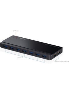 TP-LINK 7-Port 3.0 USB Hub With 2 Charging Ports Black  - Image 2