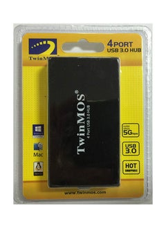 TwinMOS 4-Port 3.0 USB Hub Black 