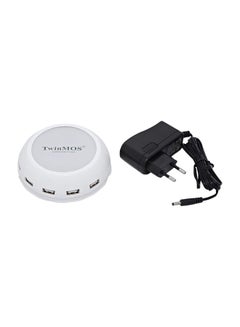 TwinMOS 10-Port 2.0 USB Hub Black/White  - Image 1