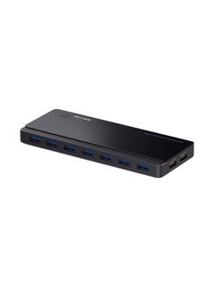 TP-LINK 7-Port 3.0 USB Hub With 2 Charging Ports Black  - Image 1