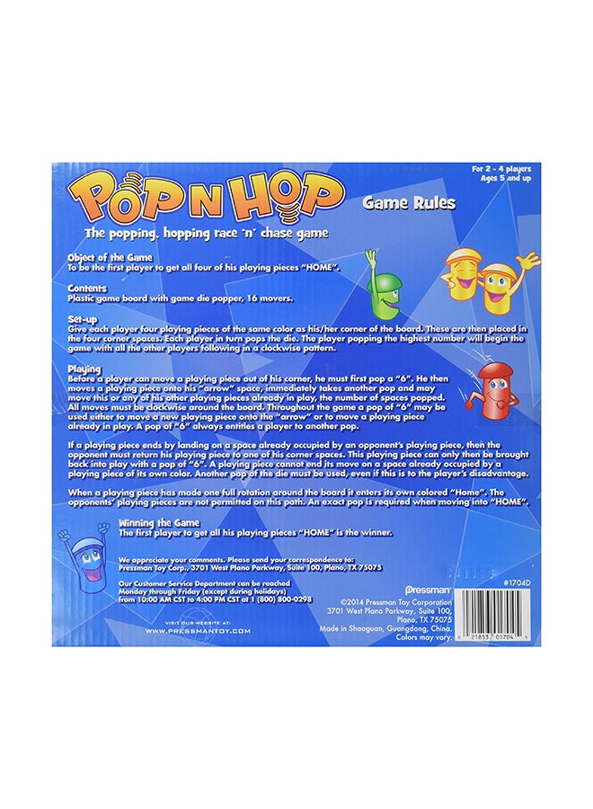 Pressman Pop N Hop The Popping, Hopping Race N' Chase Board Game  - Image 2