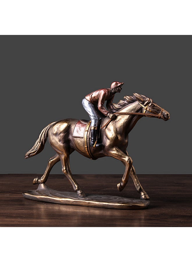 American Style Horse Racing Resin Ornaments Brown 24x8x23centimeter - Image 2